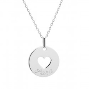 Collier personnalisé - Accroche coeur - Argent