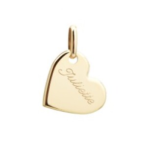 Pendentif personnalisé - kids coeur - Plaqué or