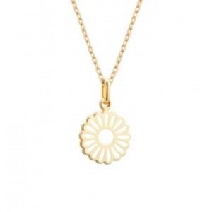 Collier personnalisé - fleur ivoire - Plaqué or