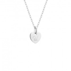 Collier chaine personnalisé - mini charm coeur - Argent