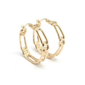 Boucles d'Oreilles Maillon - Plaqué Or