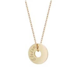 Pendentif personnalisé - mini jeton - Plaqué Or