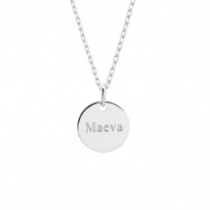 Collier personnalisé - kids médaille - Argent