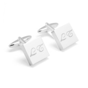 Boutons de manchette personnalisés - Gaspard - Argent