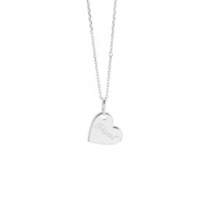 Collier chaine personnalisé - kids coeur - Argent