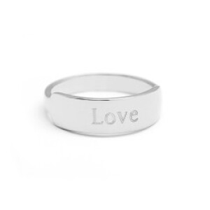 Bague Personnalisée Message - Argent