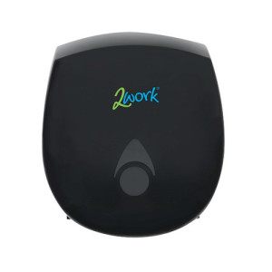 2Work Recycled Mini Jumbo Toilet Roll Dispenser Black 2W11361