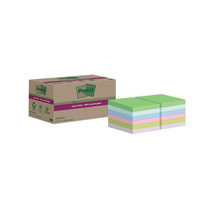 Post-it Super Sticky Recycle 47.6x47.6 Assorted (Pack of 12) 622RSS12COL