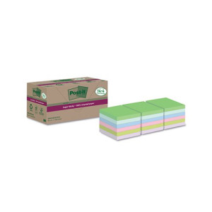 Post-it Super Sticky Recycle 76x76mm Yellow (Pack of 18) 654 RSSCY 14+4F