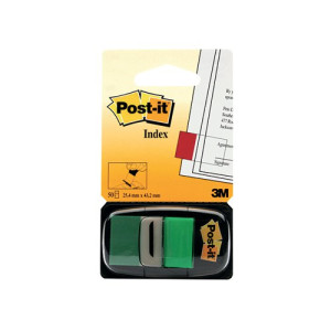Post-it Index Tabs 25mm Green (Pack of 600) 680-3