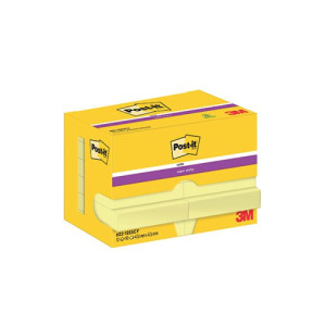 Post-it Super Sticky Notes 47.6x47.6mm 90 Sheets Canary Yellow (Pack of 12) 622-12SSCY-EU