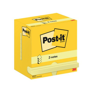 Post-it Z-Notes 76x127mm 100 Sheets Canary Yellow (Pack of 12) R350 CY