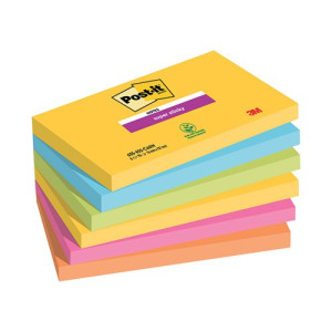 Post-It Super Sticky Notes 76x127mm Rio (Pack of 6) 655-6SS-RIO-EU