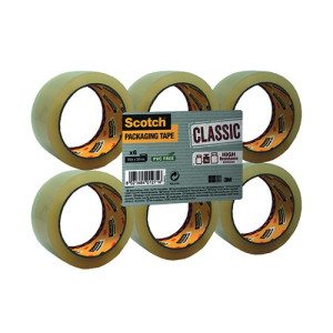 Scotch Clear Packaging Tape Polypropylene 50mmx66m (Pack of 6) C5066SF6
