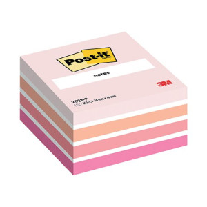 Post-it Notes Colour Cube 76 x 76mm Pastel Pink 2028P