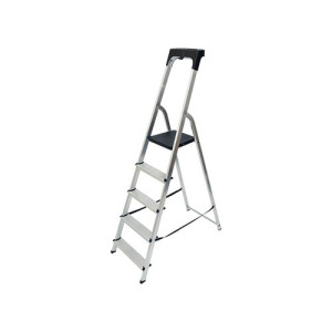 Werner Aluminium Step Ladder 5 Tread High Handrail 7410518