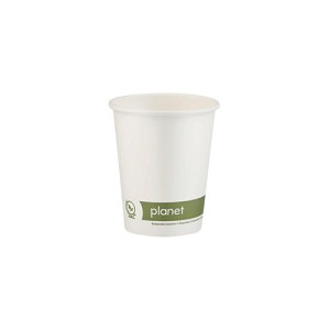 Planet 8oz Single Wall Plastic-Free Cups (Pack of 50) PFHCSW08