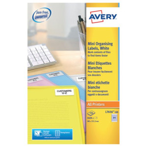 Avery Laser Mini Labels 84 Per Sheet White (Pack of 8400) L7656-100