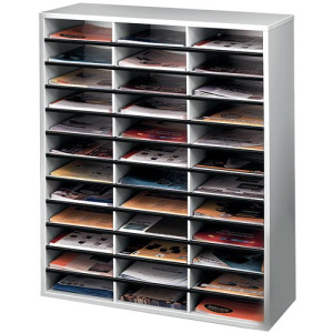 Fellowes 36 Compartment Literature Sorter A4 Dove Grey 25061