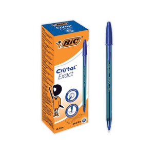 Bic Cristal Ballpoint Pens Ultra Fine 0.7mm Blue (Pack of 20) 992605
