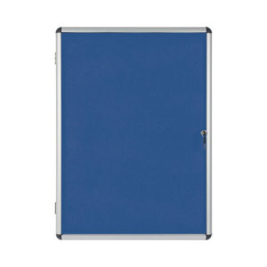 Bi-Office Enclore Felt Indoor Lockable Glazed Case 720x981x35mm Blue VT630107150