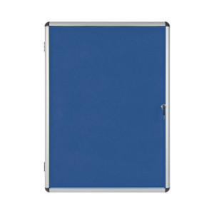 Bi-Office Enclore Felt Indoor Lockable Glazed Case 1160x981x35mm Blue VT640107150
