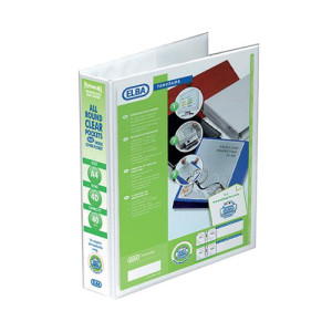 Elba Panorama 40mm 4 D-Ring Presentation Binder A4 White (10 Pack) 400001300