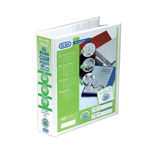 Elba Panorama 50mm 4 D-Ring Presentation Binder A4 White (10 Pack) 400001309