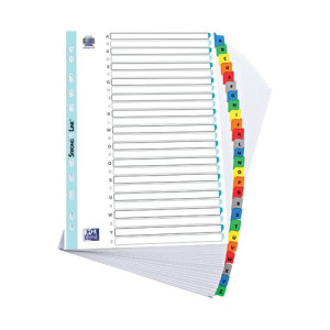 Oxford Index A-Z A4 26 Tab Strongline 170g Assorted 100204600