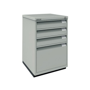Bisley 4 Drawer Filing Cabinet 470x470x710mm Goose Grey 1F3EGY