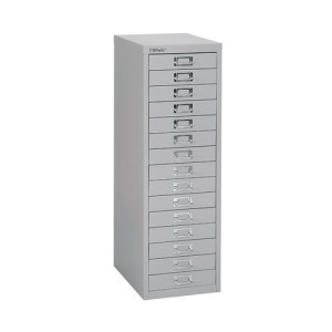 Bisley 15 Multidrawer Filing Cabinet A4290x420x870mm Grey H3915NL-073