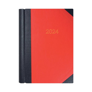 Collins A4 Desk Diary 2 Pages Per Day Black/Red 2024 42