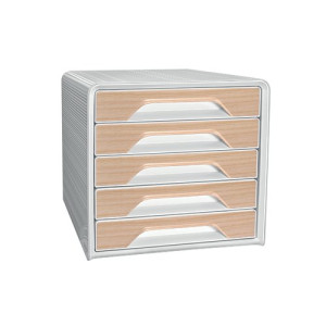 CEP Silva Smoove 5 Drawer Module White/Beech 1071111021