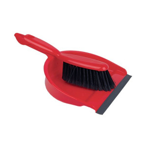 Dustpan and Brush Set Red (Soft bristled handle) 102940RD