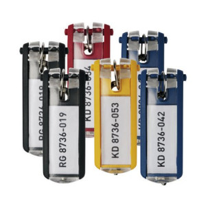 Durable Key Clip Assorted (Pack of 6) 195700
