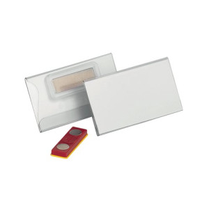 Durable Name Badge w/Magnet Place and Hold 40x75mm (Pack of 25) 824319