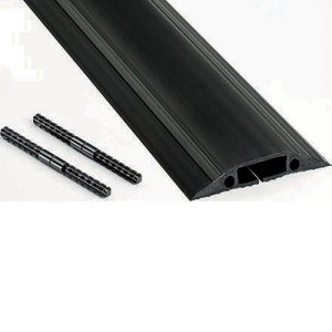 D-Line floor Cable Cover Black 80mm Wide 1.8m length c/w connectors FC83B