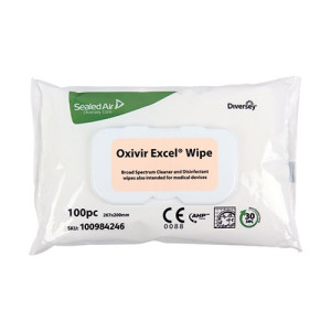 Diversey Oxivir Excel Disinfectant Wipes 100 Wipes (Pack of 12) 100984246