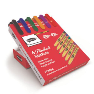 Show-me Show-Me Flipchart Markers Bullet-Tip Assorted (Pack of 6) FCM6A