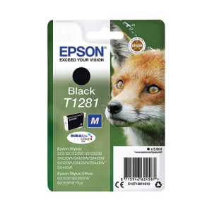 Epson T1281 Ink Cartridge DURABrite Ultra Fox Black C13T12814012