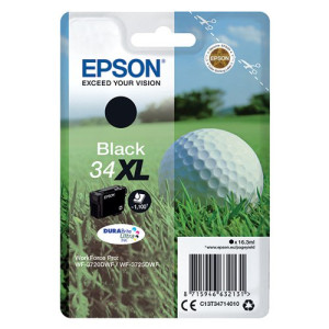 Epson 34XL Ink Cartridge DURABrite Ultra High Yield Golf Ball Black C13T34714010