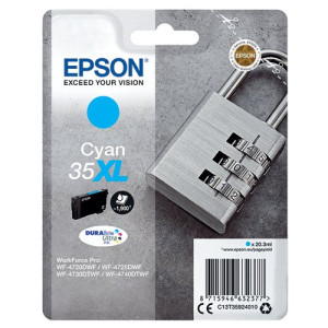 Epson 35XL Ink Cartridge DURABrite Ultra High Yield Padlock Cyan C13T35924010