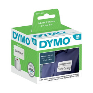 Dymo 99014 LabelWriter Labels 54mm x 101mm Black on White (Pack of 220) S0722430