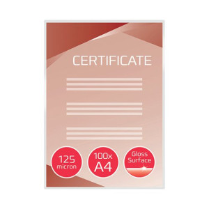 GBC Document Laminating Pouch Gloss A4 250 Micron (Pack of 100) 3200723