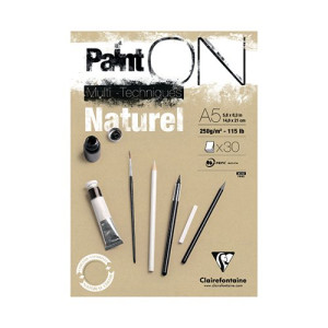 Clairefontaine Paint On Pad Kraft 250gsm 30 Sheets A5 (Pack of 4) 96539C