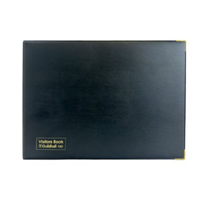 Exacompta Guildhall Loose-Leaf Visitors Book Landscape Blue T40