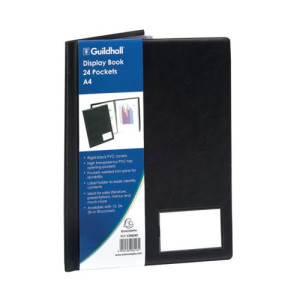 Exacompta Guildhall Display Book 24 Pocket A4 Black CDB24Z
