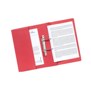 Exacompta Guildhall Transfer Spiral Pocket File 315gsm Foolscap Red (Pack of 25) 349-RED