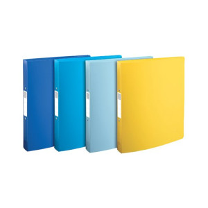 Exacompta Bee Blue Ring Binder 2-Ring 30mm Spine PP Assorted (Pack of 12) 54140E