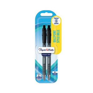Papermate Flexgrip Ultra Retractable Ballpoint Pen Medium Blister 12x2 Black (Pack of 12) S0181222
